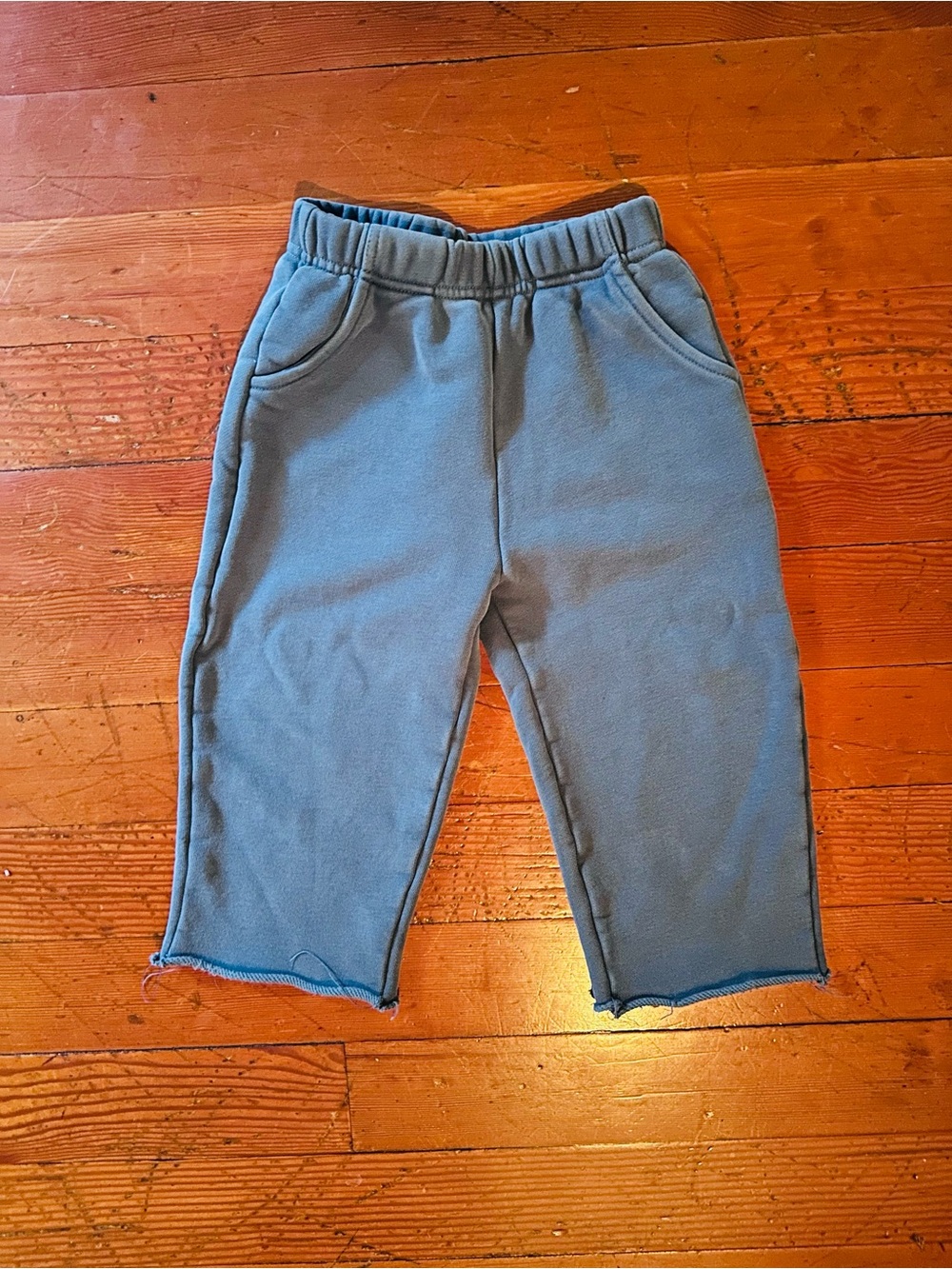 Kids Casual Elastic-Waist Light Blue Sweatpants